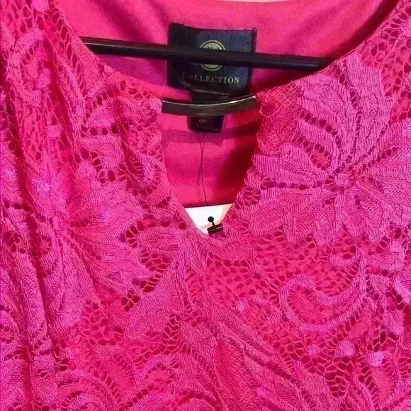 NWT JM Collection sz PS lace Pink Sleeveless A-Line Dress Knee-Length - Picture 4 of 6